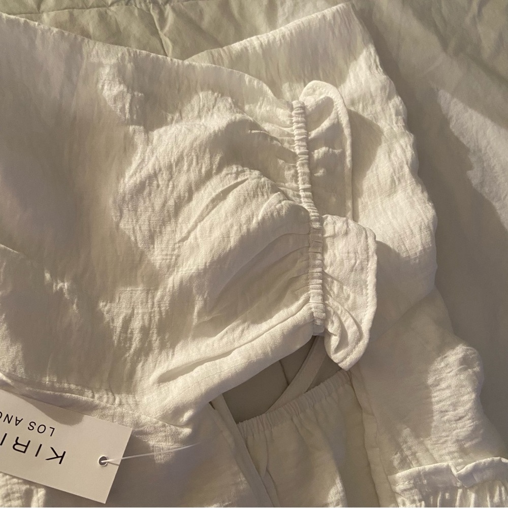 White Ruffled Women's Top - Picture 12 of 13
